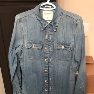 Abercrombie & Fitch denim long sleeve button down